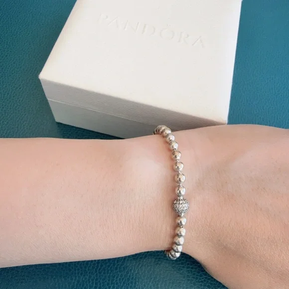 Pandora Silver and Pearl Bracelet - Picture 3 of 4